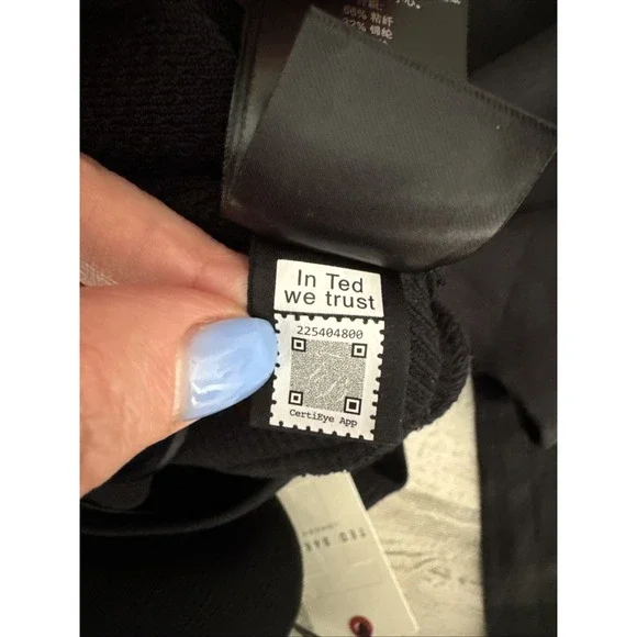 TED BAKER Tabbiaa Off The Shoulder Linen Blend Wide Leg Jumpsuit Size 6 XL/14 - Picture 16 of 16